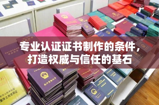 钦南专业认证证书制作的条件，打造权威与信任的基石